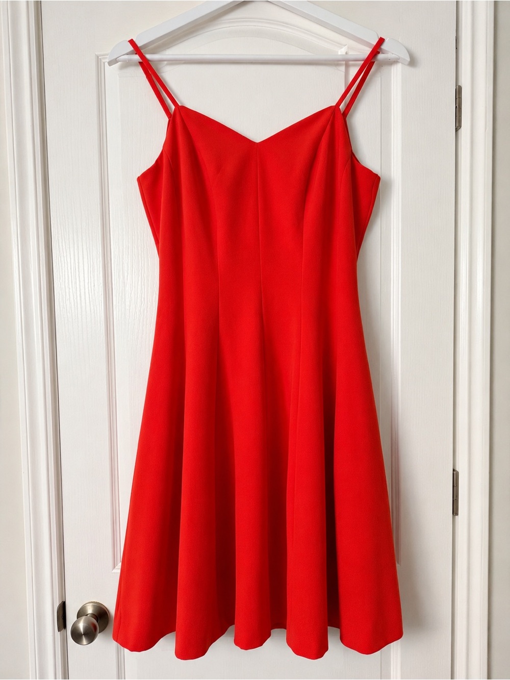 bebe dark orange Double-Strap A-Line Mini Dress